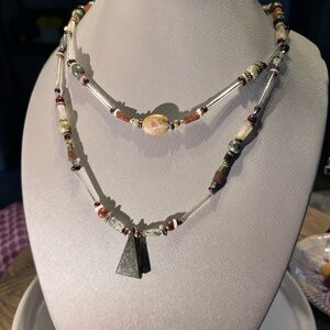 Unique Vintage Multicolor Beaded Necklace